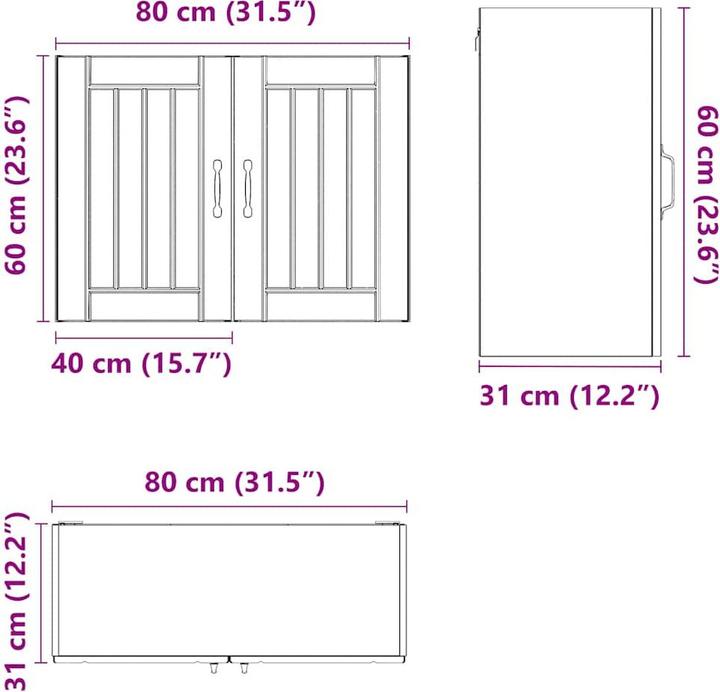 Produktbild VidaXL Madlene (80 x 31 x 60 cm)