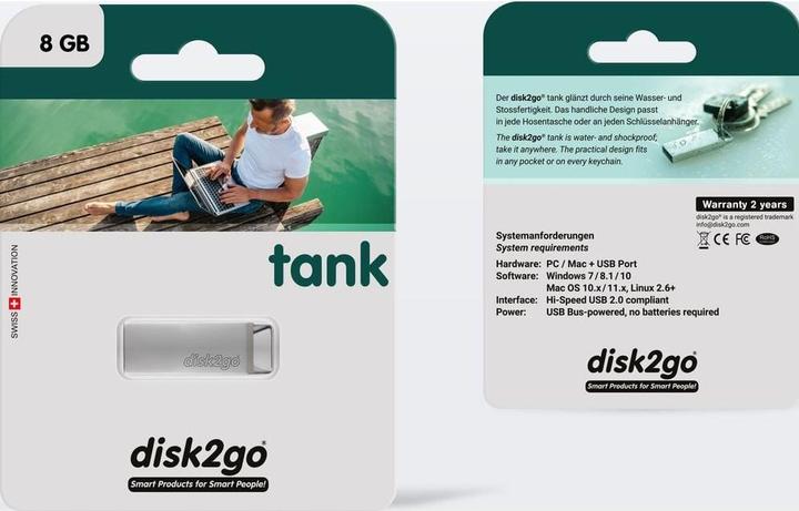 Produktbild Disk2go tank (8 GB, USB-A)