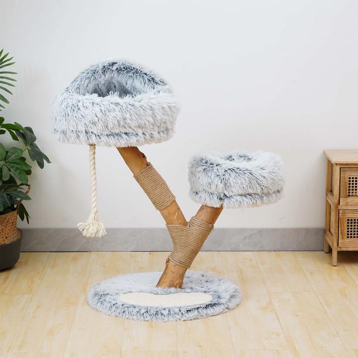 Actual product image Fudajo Designer scratching post (80 cm, Cream, Grey)