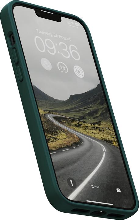 Actual product image Njord Hard Cover Salm.Leather Magsafe Case green (Apple iPhone 14 Plus)
