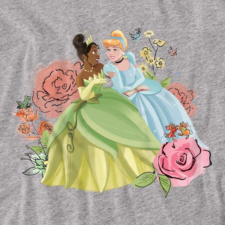 Immagine prodotto Disney Princess In The Garden Maglietta Tiana e Cenerentola Adulto Unisex (XXL)