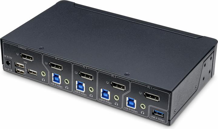 Image du produit StarTech com P4AD122-KVM-SWITCH, 4096 x 2160 pixels, 4K Ultra HD, Grille de montage, 36 W, Noir