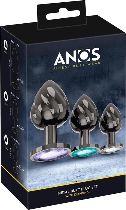 Actual product image Anos Metal butt plug set