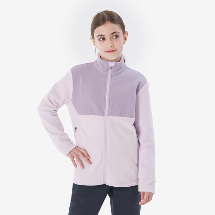 Actual product image Quechua Fleecejacke Kinder Gr. 122–170 Wandern - MH500 Zip fliederfarben (140)