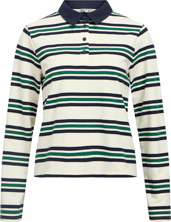 Object Gestreiftes Langarm-Poloshirt (M)