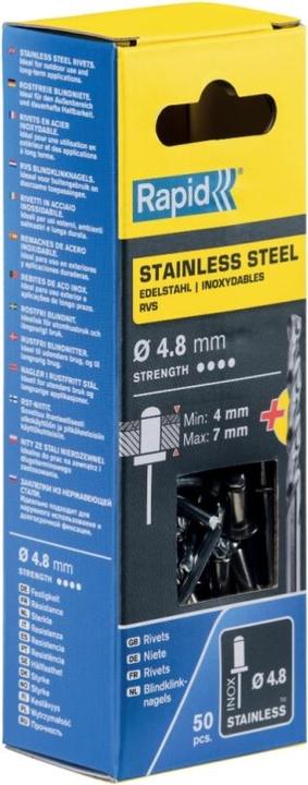 Actual product image Rapid Stainless steel blind rivet Ø 4.8 x 10 mm