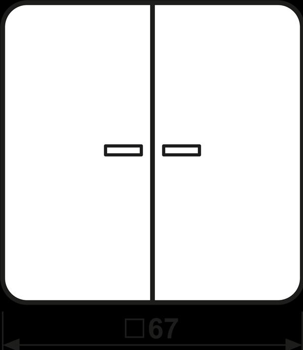 Image du produit JUNG CD10921STRFGR Bouton-poussoir KNX RF
