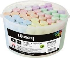 Actual product image Wonday Street colouring chalk, 50 plastic bucket (50 x)