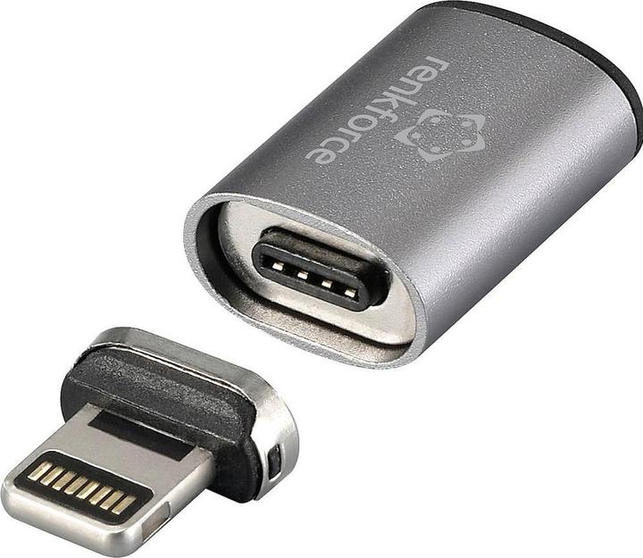Produktbild Renkforce USB-C®, Apple iPad/iPhone/iPod Adapter (1x USB-C® Buchse - 1x Apple Li (USB B, Lightning)