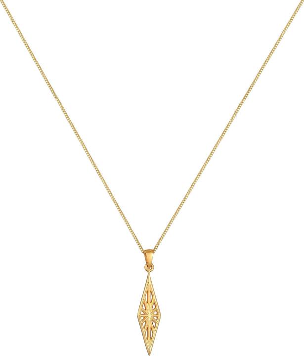 Actual product image Kuzzoi Necklace Men's Rhombus Marquise Ornament Used Look 925 Silver (925 Sterling silver, 60 cm)