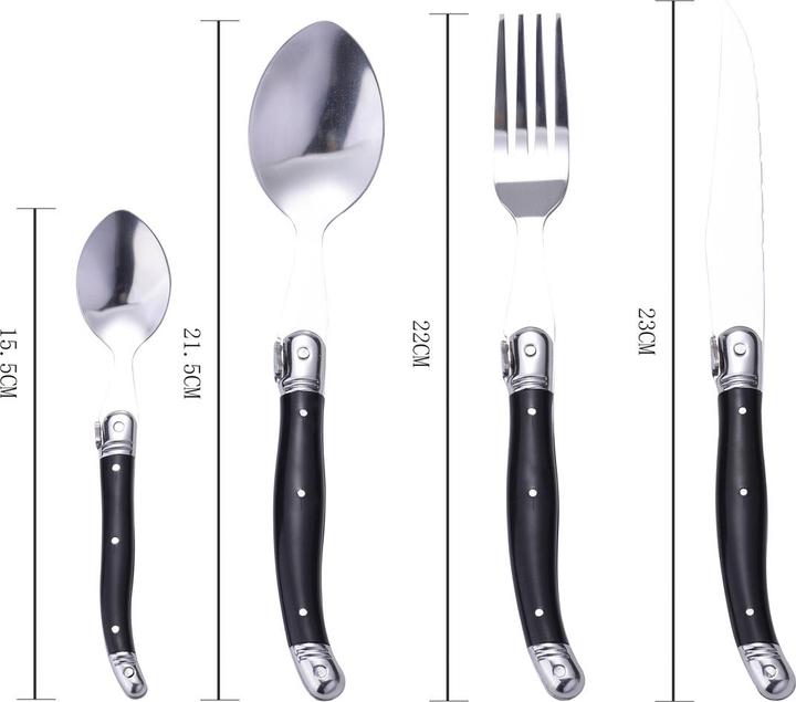 Produktbild Laguiole 24 Stück CUTLERY 4 LAYERS WOODEN BOX (24 Stück, Besteck Set)