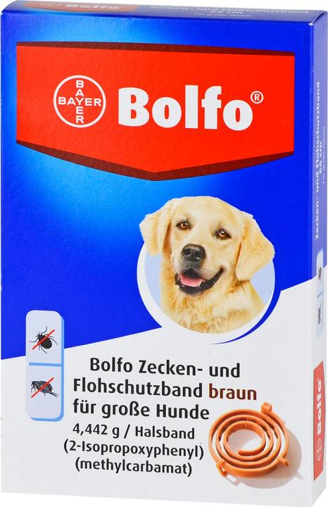 Produktbild Bayer Bolfo Zecken- und Flohschutzband braun für grosse Hunde, 1 St. Packung (Hund)