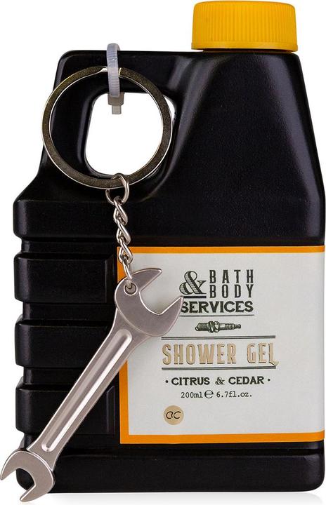 Accentra Duschgel BATH & BODY SERVICES in Flasche in Ölkanisterform, 200ml, inkl. Schlüsselanhänger in Schrau (200 ml)