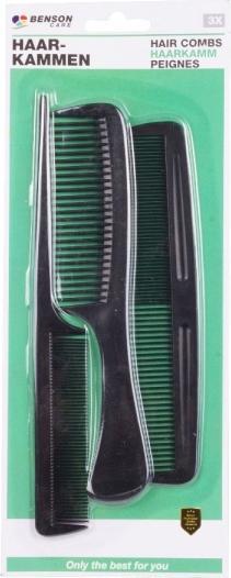 Immagine prodotto Benson Set di pettini per capelli 3 pezzi marrone