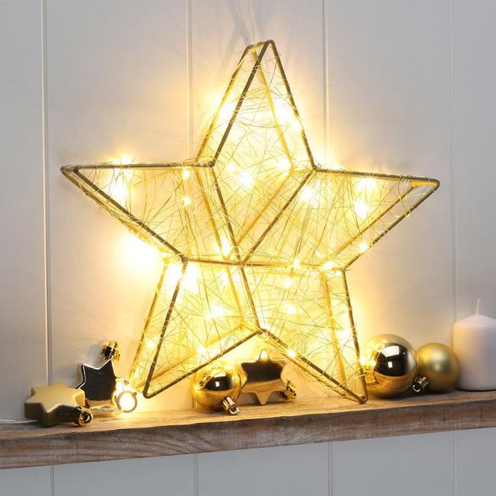 Produktbild Hermex LED-Weihnachtsstern Metallstern LED-Stern Drahtstern Leuchtstern