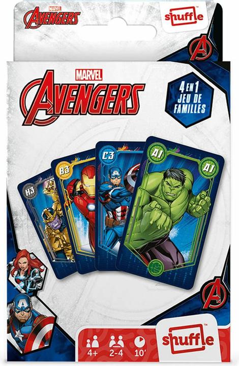 Actual product image Cartamundi Shuffle - Jeu de Cartes Avengers - 4 en 1 (German)