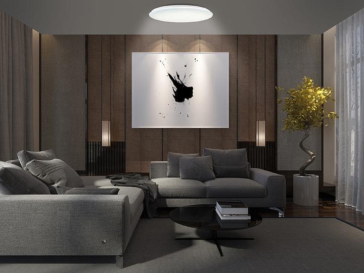 Produktbild Luminea WLAN-Sternen-Deckenleuchte für Siri, Alexa, GA, CCT, 36 Watt, Ø 48 cm (2500 lm)