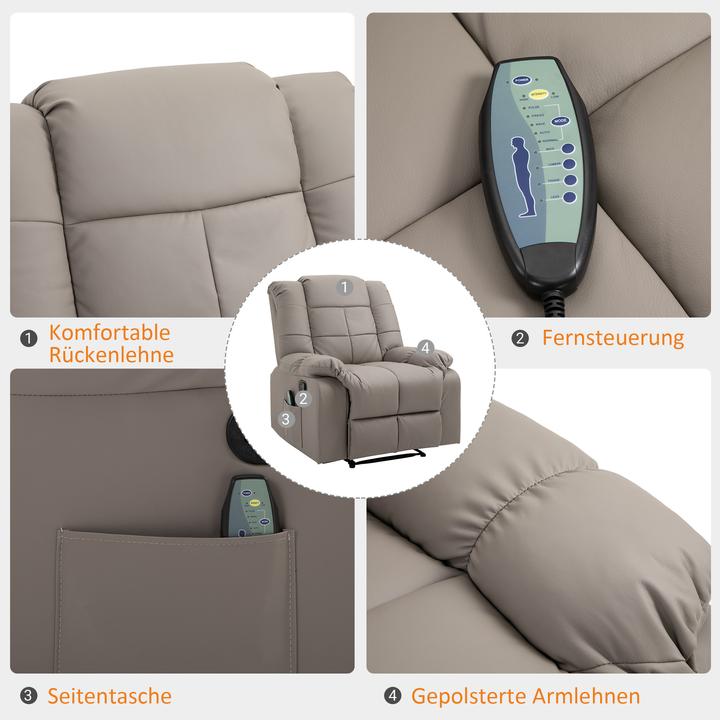 Produktbild Homcom Elektrischer Massagesessel mit Liegefunktion