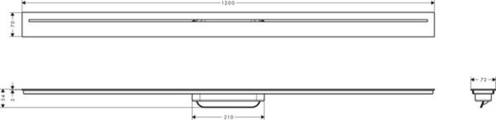 Produktbild Axor Drain Fertigset Durschrinne, 1200mm, 42524 (1200 mm)