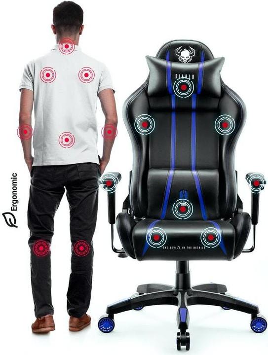 Productafbeelding Diablo Gaming stoel X-One 2.0 Gaming Chair Normaal, Zwart-blauw