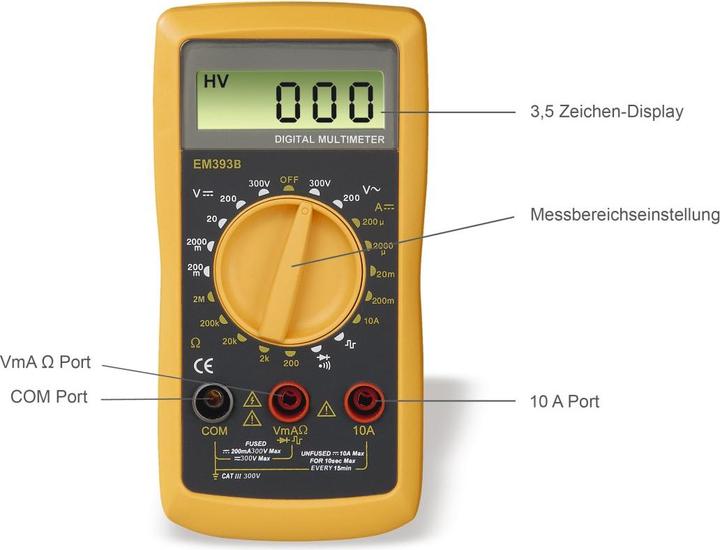 Produktbild Hama Digitalmultimeter, CAT III, 300V (CAT III 300V)
