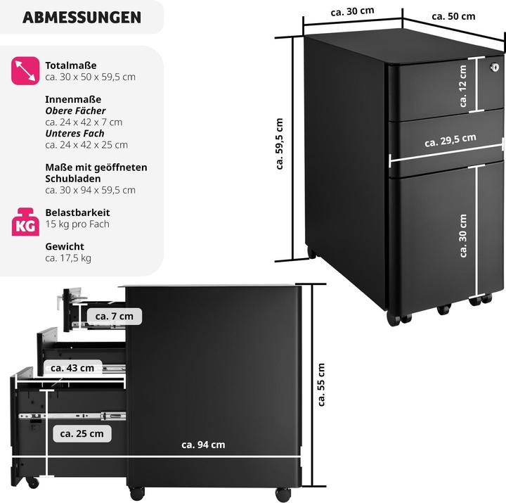 Produktbild tectake Parvus (30 x 50 x 59.5 cm)