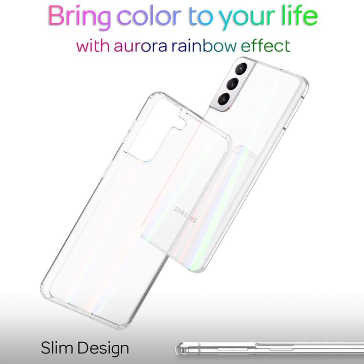 Actual product image Nalia Clear tempered glass hull rainbow effect (Samsung Galaxy S22)