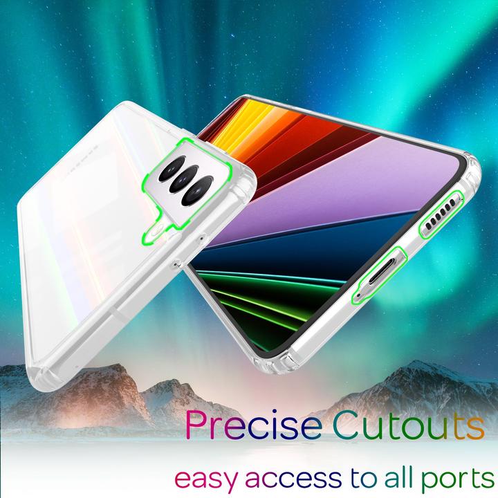 Actual product image Nalia Clear tempered glass hull rainbow effect (Samsung Galaxy S22)