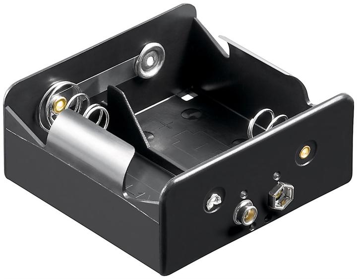 Actual product image Goobay 2x battery holder - push button
