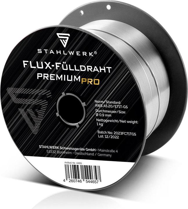 Produktbild Stahlwerk Schweissdraht MIG MAG Premium Fülldraht E71T-GS Ø 0,9 mm S100/D100 1 kg