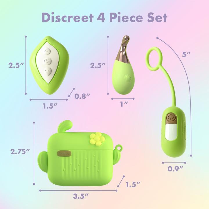 Image du produit Blush Play with Me Blooming Bliss 4 Piece Set - Mini-baguette de massage clitoridien et vibrateur à oeuf