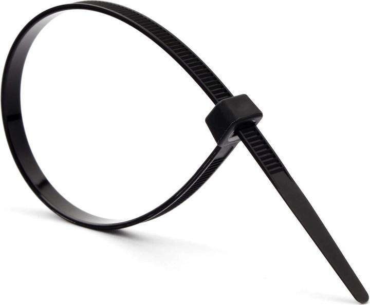 Produktbild SET Handels Kabelbinder wieder lsbar 300x4.8mm, schwarz, Beutel  100 Stk. (300 mm, 100 Stk.)