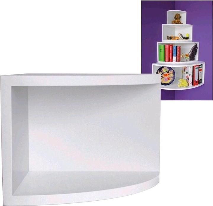Produktbild Safe Eck-Regal, matt-weiss, 20 x 20 cm (20 x 20 x 19 cm)