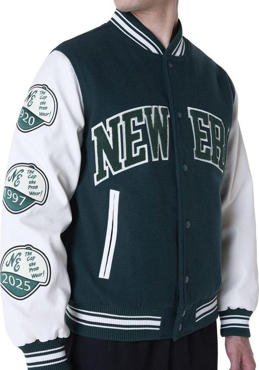 Actual product image New Era Varsity College Jacke - BRAND PATCHES - L (L)