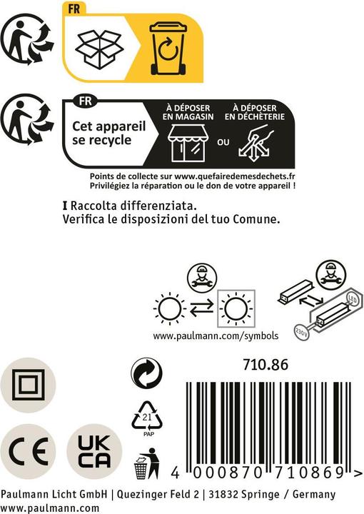 Image du produit Paulmann Plafonnier à LED PAUL (1200 lm)