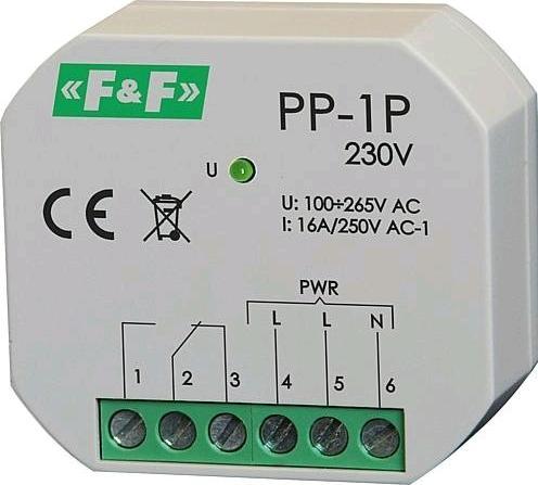 Immagine prodotto Superelektro PP1 230 Relè elettromagnetico con montaggio su presa di corrente 1 contatto di commutazione