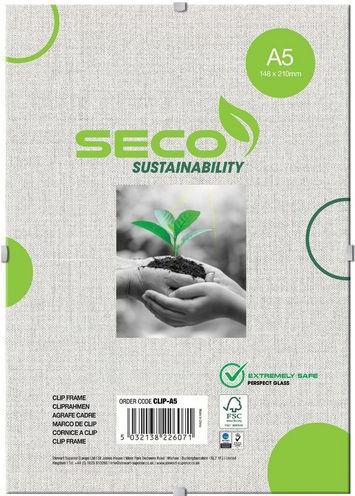 Actual product image Seco Clip frame Clip A5 Transparent 210mm x 148mm (A5)