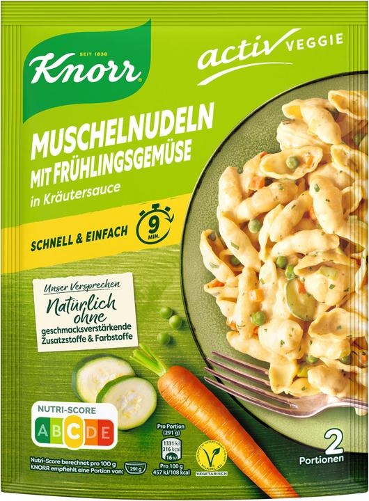 Produktbild Knorr Veggie Muschelnudeln mit Frühlingsgemüse (155 g)