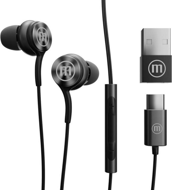 Image du produit Maxell XC1 Casque filaire USB-C avec adaptateur USB-A noir (Filaire)
