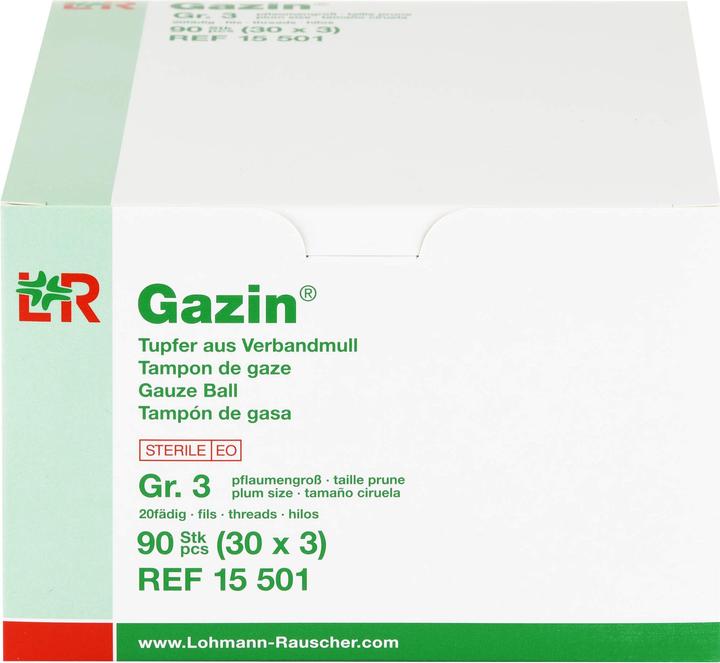 Image du produit Lohmann & Rauscher Tampons Gazin prune taille 3 stériles 20pcs, 30X3pcs TUP