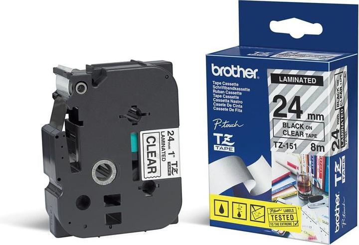 Produktbild Brother Tze-151 (2.40 cm, Schwarz)