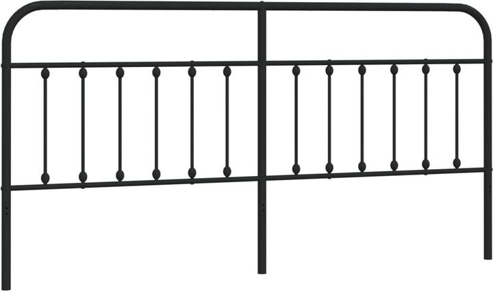 Actual product image VidaXL Kopfteil Metall Schwarz 193 cm, Farbe: Schwarz, Material (198 x 3 x 100 cm)