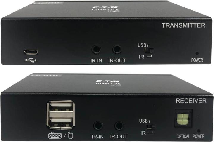 Actual product image Eaton DisplayPort over Cat6 Extender Kit KVM Support USB 4K DP1.2a PoC HDCP 2.2 230ft. 70.
