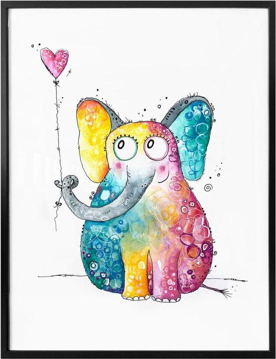 Produktbild Trenddeko Hagenmeyer - Elefant mit Herz (24 x 30 cm)