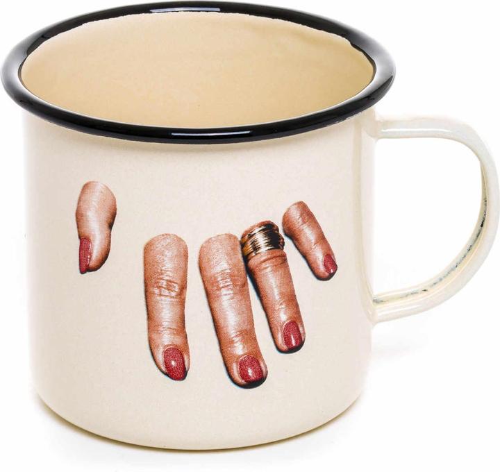 Seletti Enamel Mugs Toiletpaper Tasse (1 x)