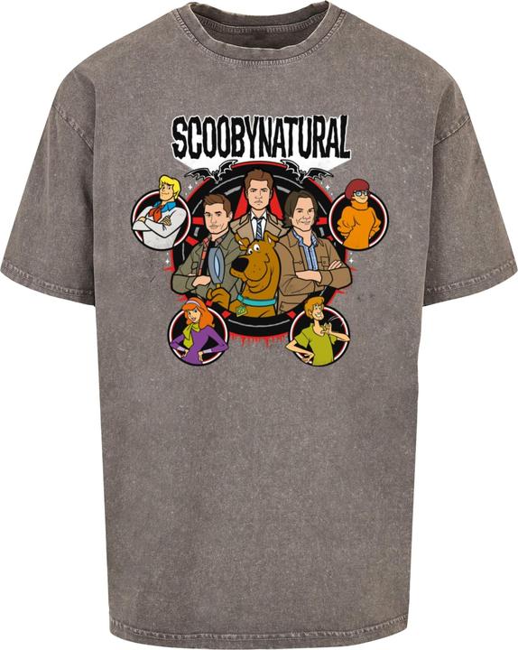 Actual product image Absolute Cult Scooby - Natural Characters Acid Washed Oversized Tee - 114391 (L)