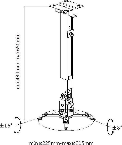 Actual product image equip Mounting kit (wall/ceiling mount) for projector (Wall)