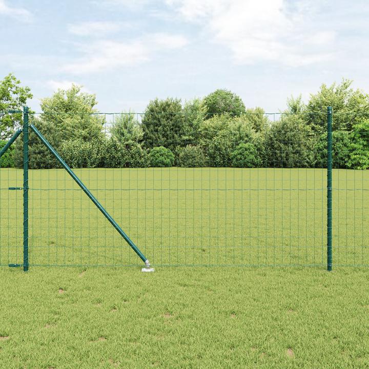 Produktbild VidaXL Euro Zaun Set aus 2 Grün Metall 25 x 1.0 m Erweiterbar