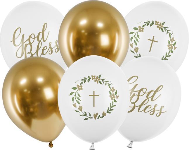 Image du produit Partydeco Ballons 30 cm, God Bless, mix (1 pkt / 6 pc.) (1 x)