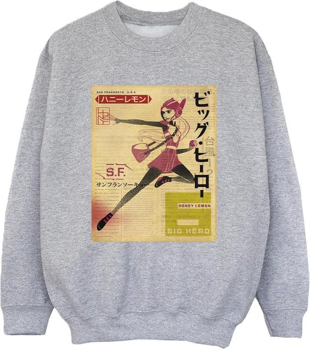 Disney Big Hero 6 Baymax Honey Lemon Newspaper Sweatshirt Jungen
